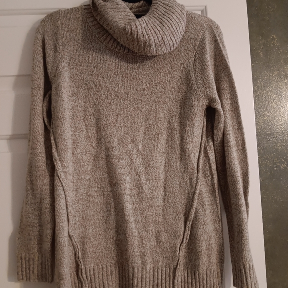 Karen Scott Women's Cowl Neck Sweater - Light Brown And Cream Mix - Picture 1 of 3